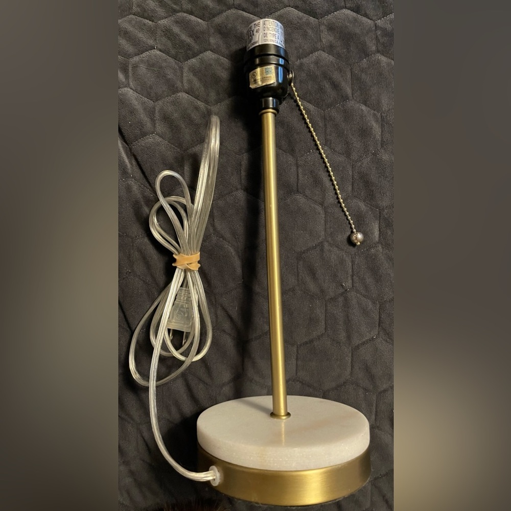 Project 62 Hayes Stick Lamp With Marble Base 21”Accent /Desk /End /Table